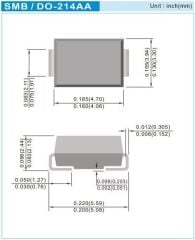 P6SMBJ33A, 33V 600W DO-214AA (SMB) Tek Yönlü TVS Diyot