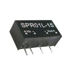 SPR01M-15, 12Vin 15Vout 67mA 1W DC/DC Konvertör, Mean Well