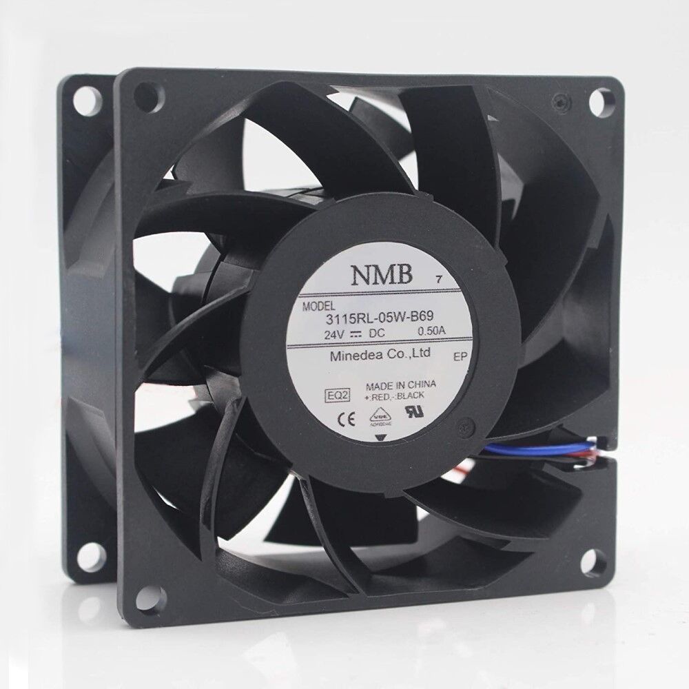 3115RL-05W-B69, 80x80x38mm 24VDC 0.50A 3 Kablolu Fan