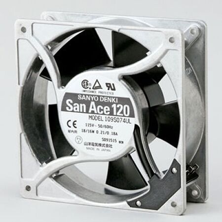 109S074UL, 120x120x38mm 115VAC 18W Fan