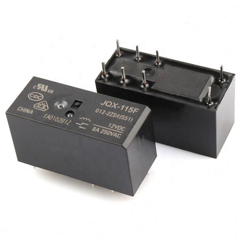 JQX-115F/012-2ZS4, 12VDC 8A Çift Kontak Röle