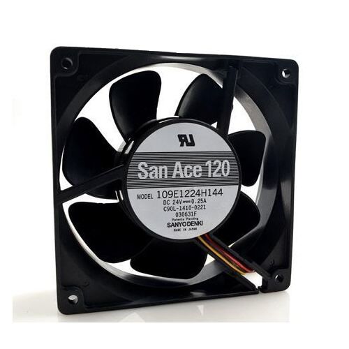 109E1224H144, 120x120x38mm 24VDC 0.25A 3 Kablolu Fan