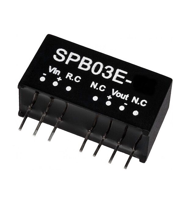 SPB03E-12, 4-5-9Vin 12Vout 250mA 3W DC/DC Konvertör, Mean Well