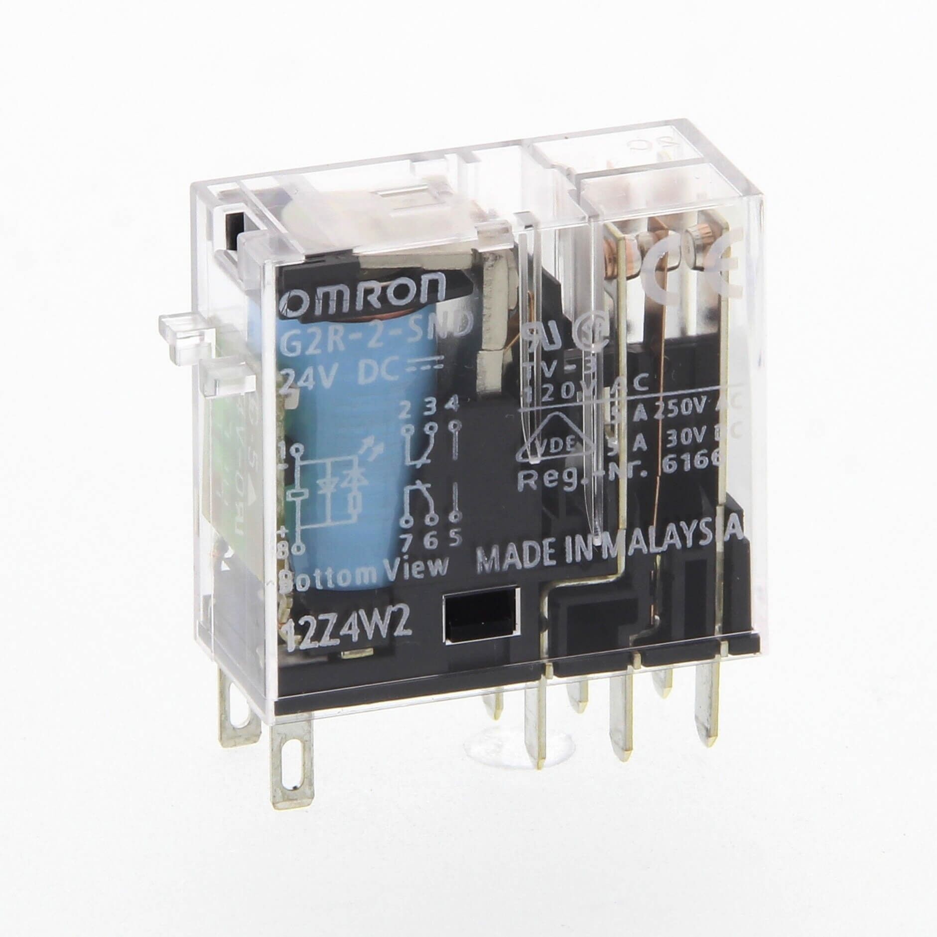 G2R-2-S-DC24, 24VDC 5A DPDT (2 Form C) Röle