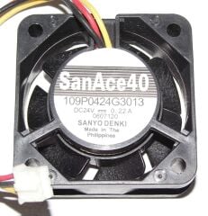 109P0424G301, 40x40x28 24VDC 0.19A 3 Kablolu Fan
