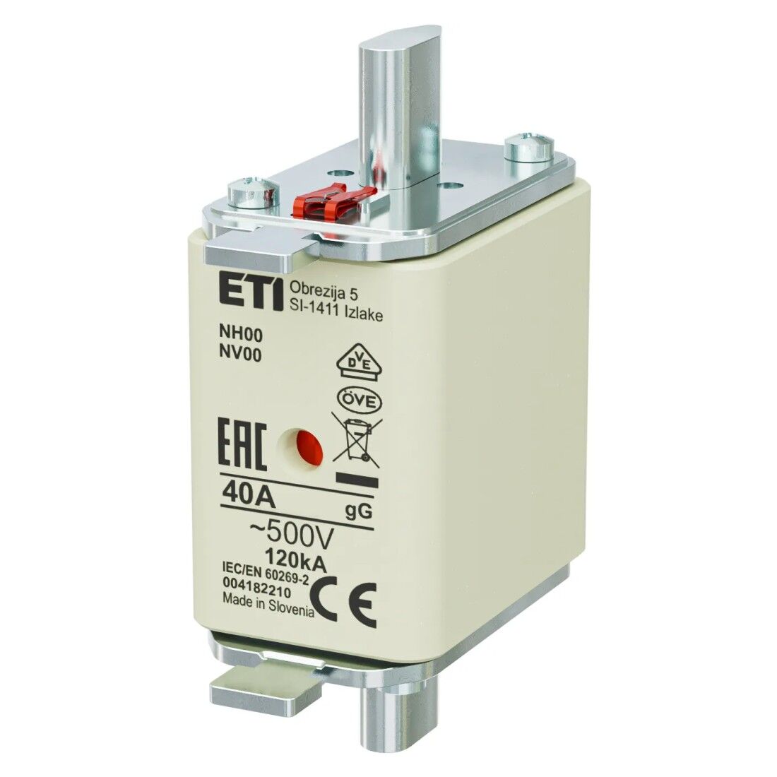 ETI 004182210, NH00 500V 40A gG Bıçaklı Sigorta