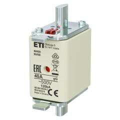 ETI 004182210, NH00 500V 40A gG Bıçaklı Sigorta