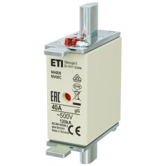 ETI 004181210, NH000 500V 40A gG Bıçaklı Sigorta
