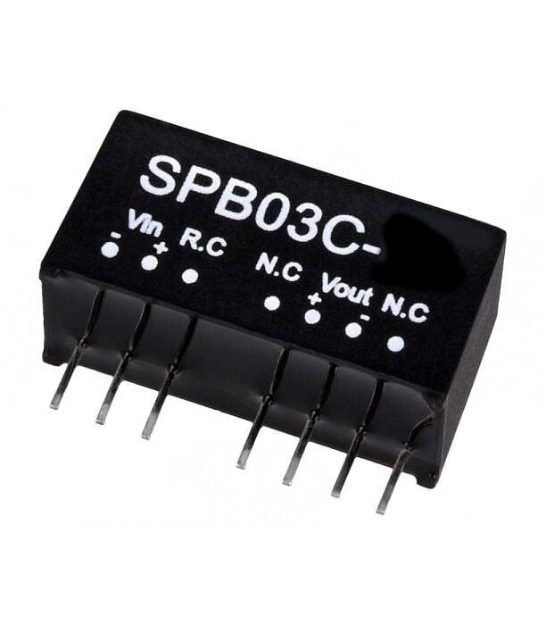 SPB03C-05, 36-48Vin 5Vout 600mA 3W DC/DC Konvertör, Mean Well