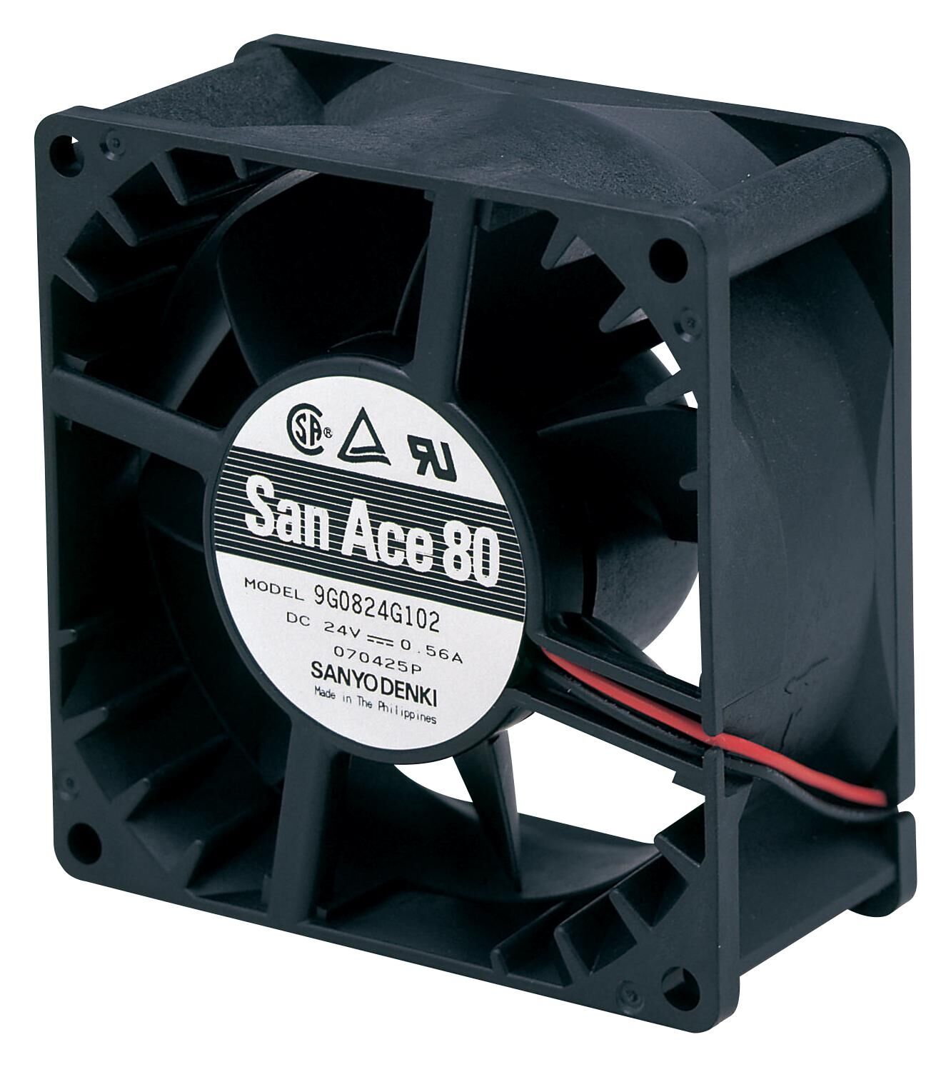 9G0824G102, 80x80x38mm 24VDC 0.56A 2 Kablolu Fan