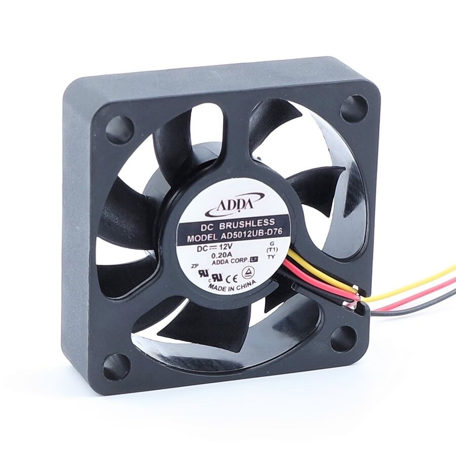 AD5012UB-D76, 50x50x15mm 12VDC 0.20A 3 Kablolu Fan