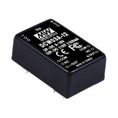 DCW03A-12, 9-18Vin ±12Vout ±125mA 3W DC/DC Konvertör, Mean Well