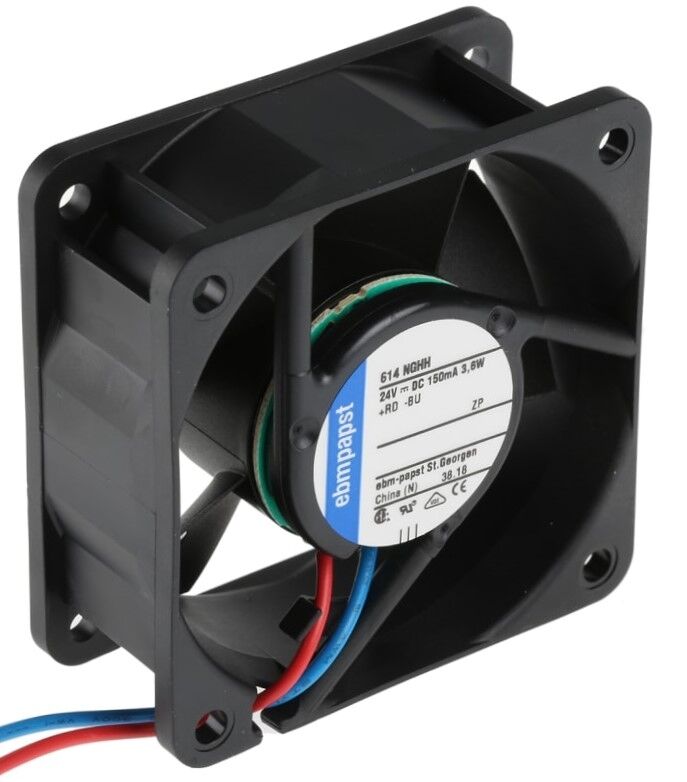 ebm-Papst 614 NGHH, 60x60x25mm 24VDC 150mA 2 Kablolu Fan