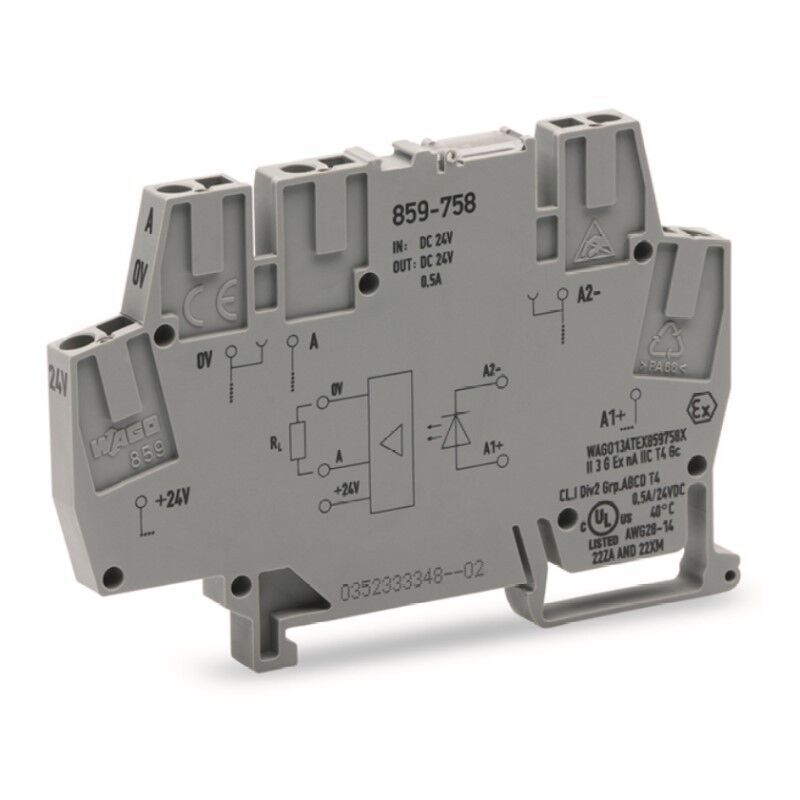 Wago 859-758, 24VDC SPST-NO (1 Form A) Solid State Röle Modülü