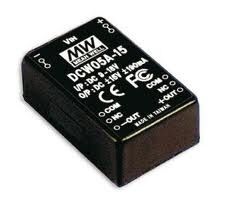 DCW05A-12, 9-18Vin ±12Vout ±230mA 5W DC/DC Konvertör, Mean Well
