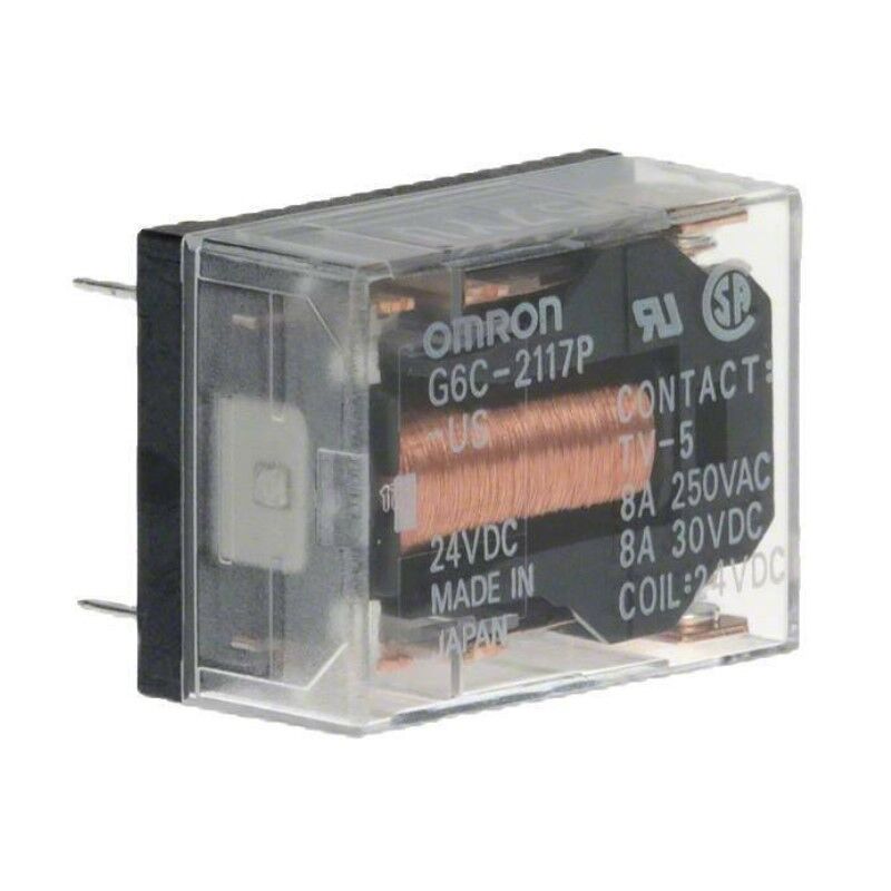 G6C-2117P-US-DC24, 24VDC 8A DPST-NO/NC (1 Form A, 1 Form B) Röle