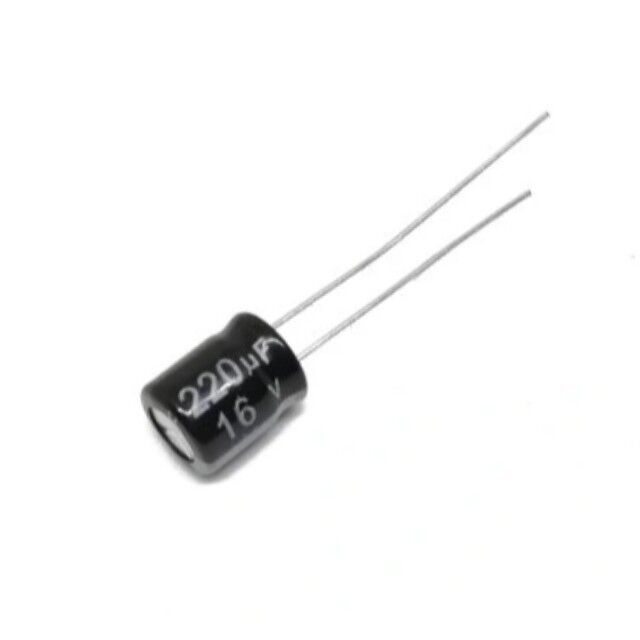 220uF 16V 6x7mm 105'C Elektrolitik Kondansatör