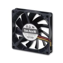 109P0824H701, 80x80x15mm 24VDC 0.1A 3 Kablolu Fan