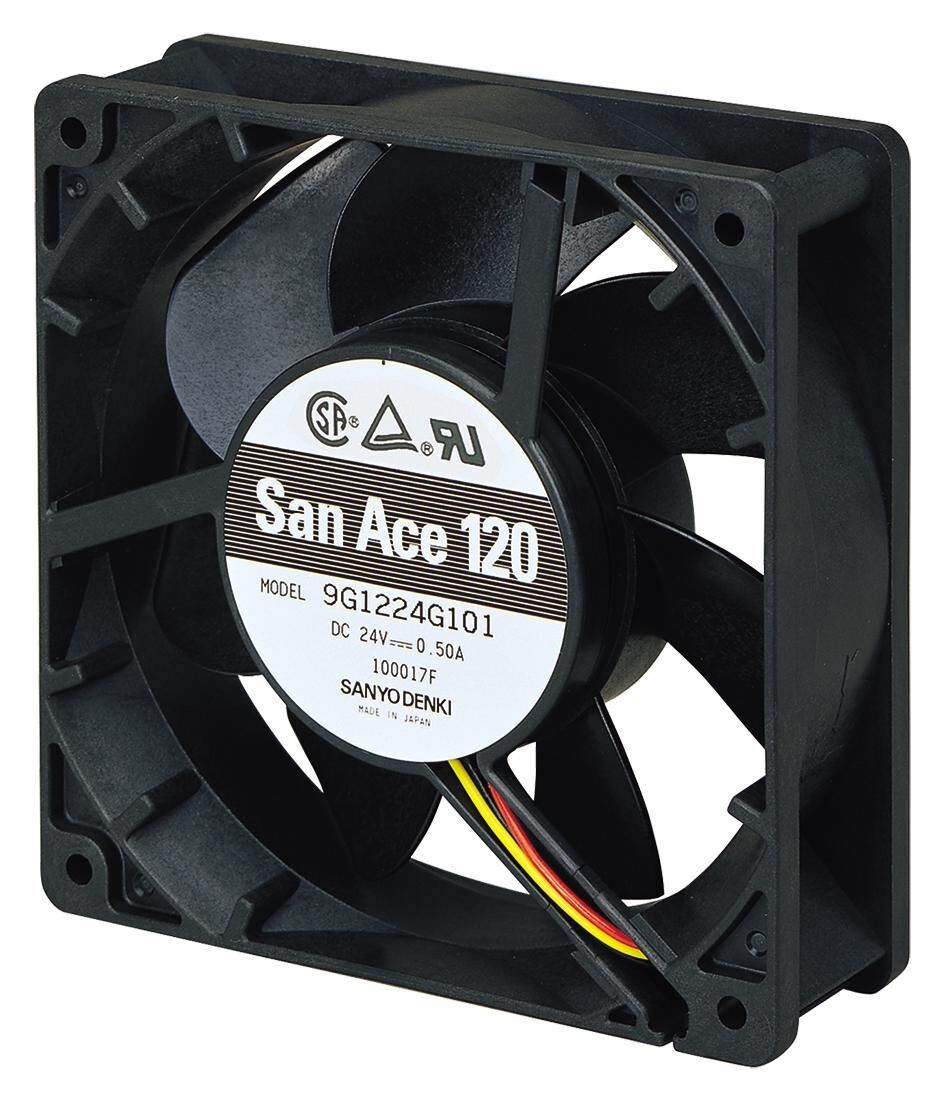 9G1224G101, 120x120x38mm 24VDC 0.50A 3 Kablolu Fan
