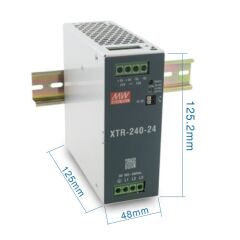 XTR-240-12, 12VDC 15A 180W Trifaze Ray Montaj Güç Kaynağı, Mean Well