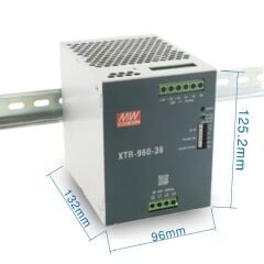 XTR-960-24, 24VDC 40A 960W Trifaze Ray Montaj Güç Kaynağı, Mean Well