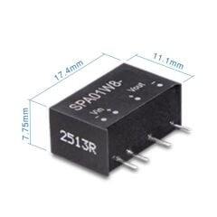 SPA01W8-05, 9~75Vin 5Vout 200mA 1W SIP-6 DC/DC Konvertör