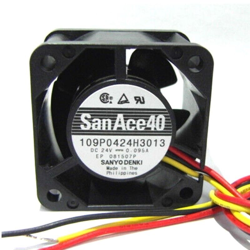 109P0424H3013, 40x40x28mm 24VDC 0.095A 3 Kablolu Fan