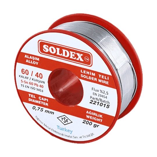 Soldex 601602 1.60mm 200gr Sn:60 Pb:40 Lehim Teli