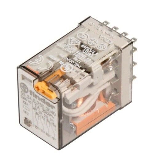 Finder 55.34.8.230.0040, 230VAC 7A DPDT 4PDT (4 Form C) Röle