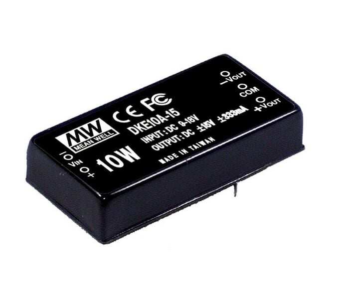 DKE10C-24, 36-72Vin ±24Vout ±210mA 10W DC/DC Konvertör, MeanWell