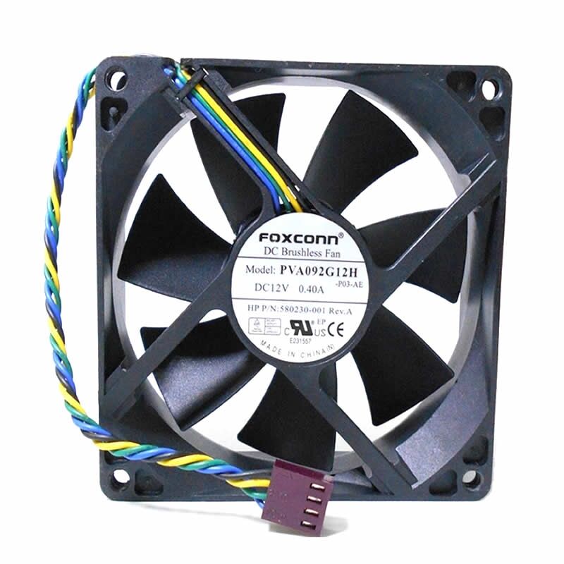 PVA092G12H, 90x90x25mm 12VDC 0.40A 4 Kablolu Fan