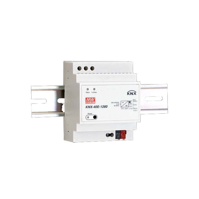 KNX-40E-1280, 30VDC 1.28A 38.4W Ray Montaj Güç Kaynağı, Mean Well
