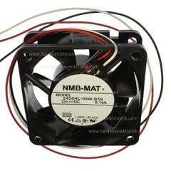 2408NL-04W-B59, 60x60x20mm 12VDC 0.14A 3 Kablolu Fan
