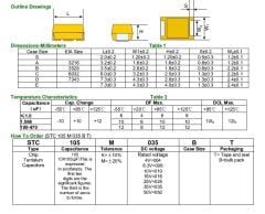 T491C106M025AT, 10uF 25V C Case (2413) SMD Tantal Kapasitör