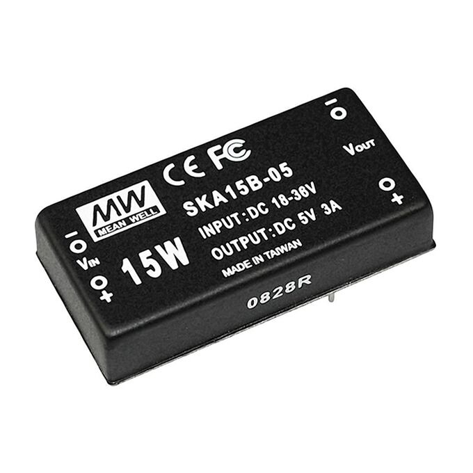 SKA15C-033, 36-72Vin 3.3Vout 3000mA 15W DC/DC Konvertör, MeanWell