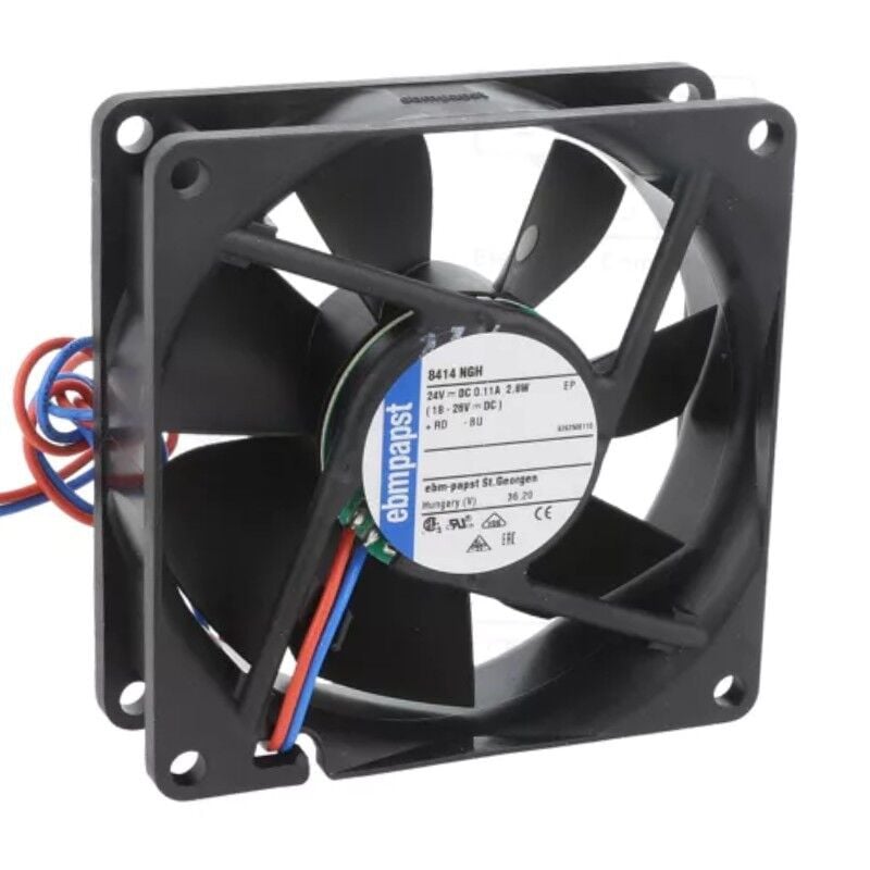 ebm-Papst 8414NGH, 80x80x25mm 24VDC 0.11A 2 Kablolu Fan