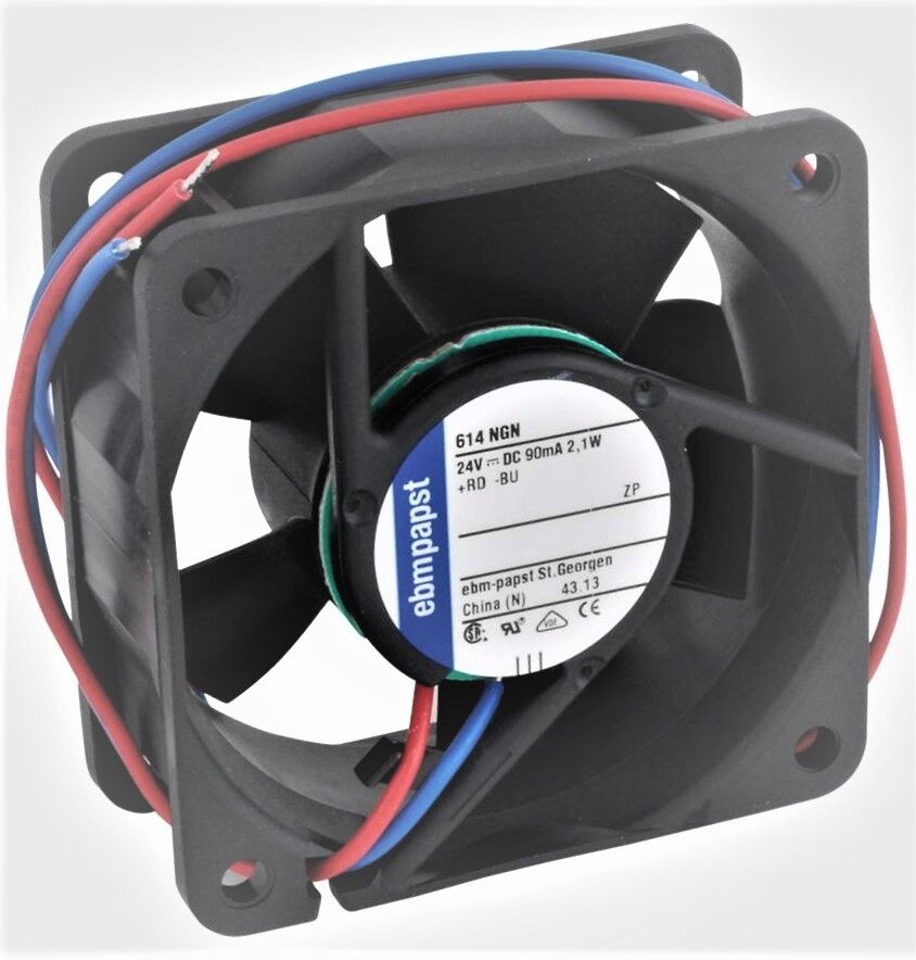 ebm-Papst 614NGN, 60x60x25mm 24VDC 90mA 2 Kablolu Fan