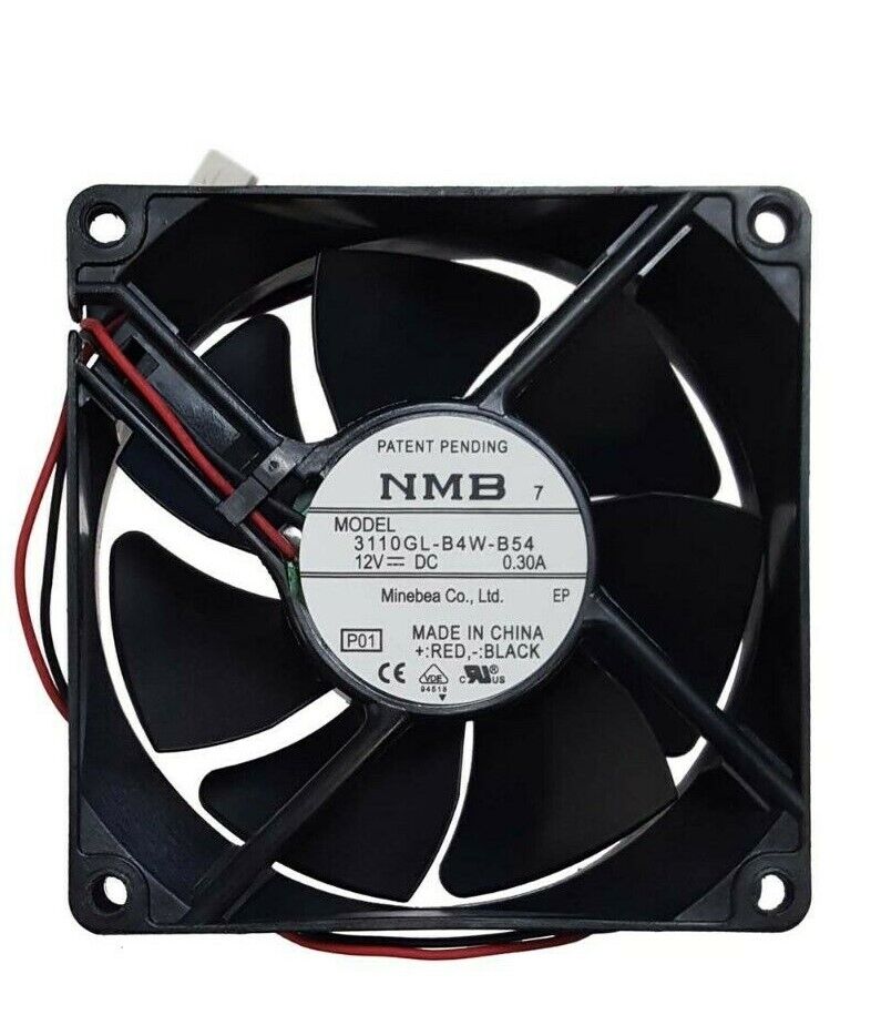 3110GL-B4W-B54, 80x80x25mm 12VDC 0.30A 2 Kablolu Fan