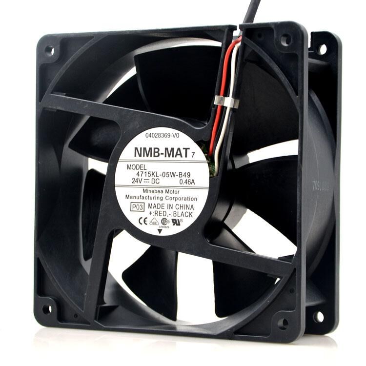 4715KL-05W-B49-P00, 120x120x38mm 24VDC 0.46A 3 Kablolu Fan