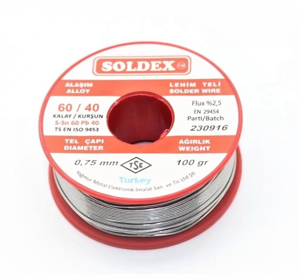 Soldex 600501 0.50mm 100gr Sn:60 Pb:40 Lehim Teli