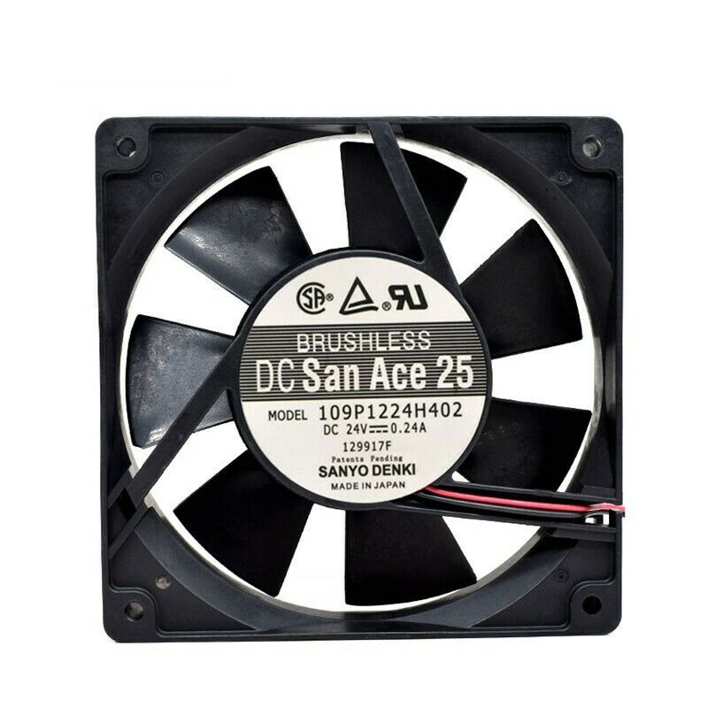 109P1224H402, 120x120x25mm 24VDC 0.24A 2 Kablolu Fan