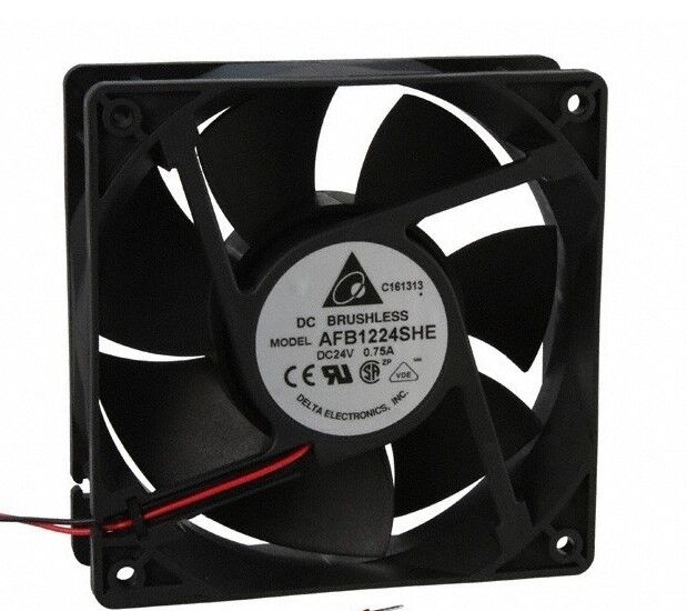 AFB1224SHE, 120x120x38mm 24VDC 0.75A 2 Kablolu Fan