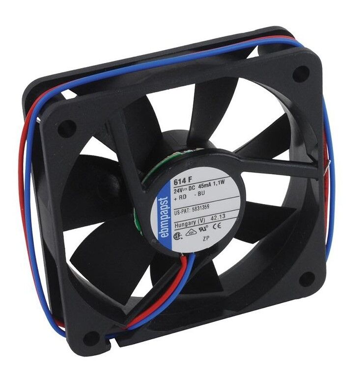 ebm-Papst 614F, 60x60x15mm 24VDC 45mA 2 Kablolu Fan