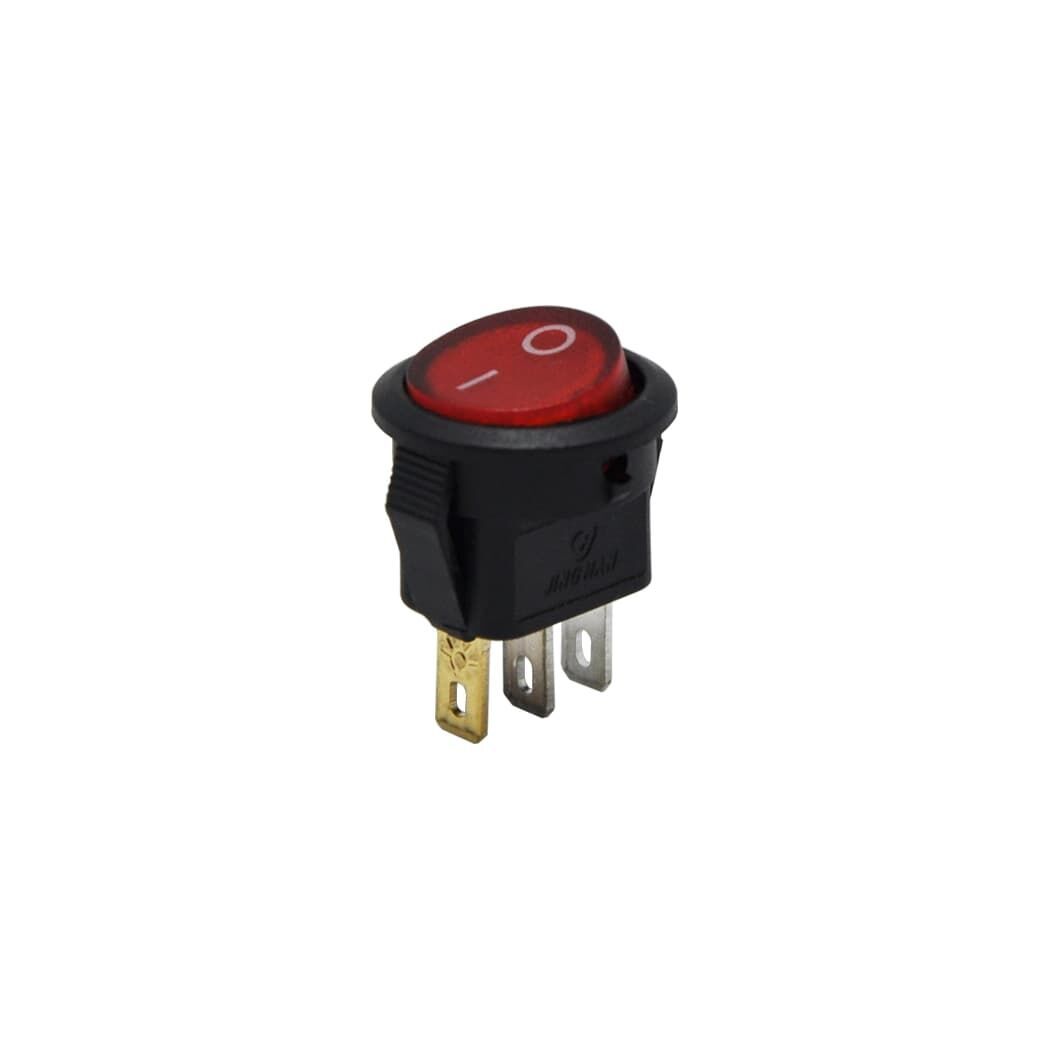 AF134D, Yuvarlak Mini Anahtar Işıklı 220V 3P Kırmızı