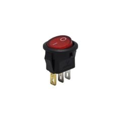 AF134D, Yuvarlak Mini Anahtar Işıklı 220V 3P Kırmızı