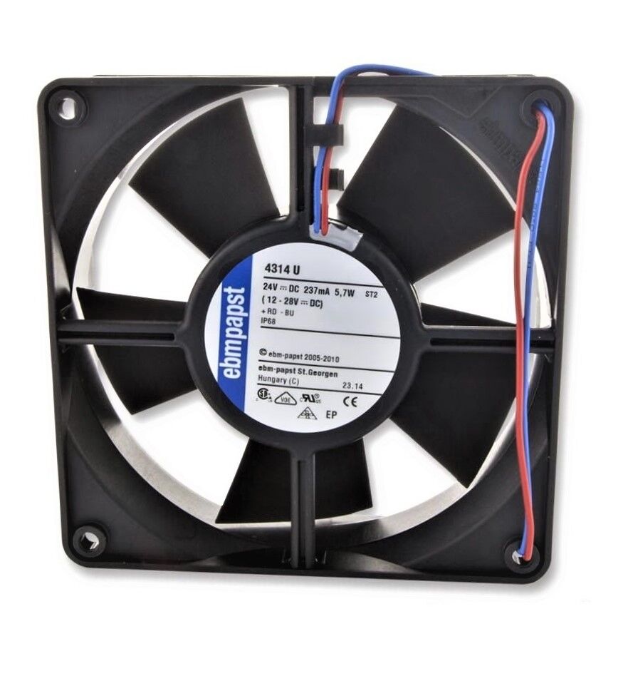 ebm-Papst 4314U, 120x120x32mm 24VDC 237mA 2 Kablolu Fan