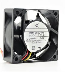 MMF-06D24DS, 60x60x25mm 24VDC 0.9A 3 Kablolu Fan