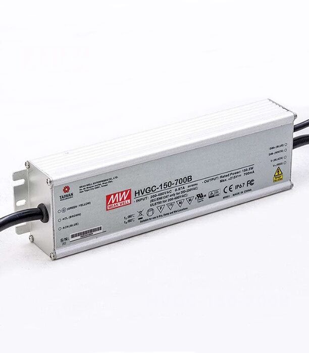HVGC-150-1400B, 1400mA 150W Dimlenebilir LED Sürücü, Mean Well