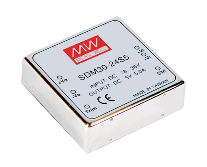 SDM30-12S12, 9-18Vin 12Vout 2100mA 30W DC/DC Konvertör
