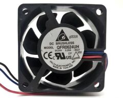 QFR0624UH, 60x60x25mm 24VDC 0.26A 3 Kablolu Fan